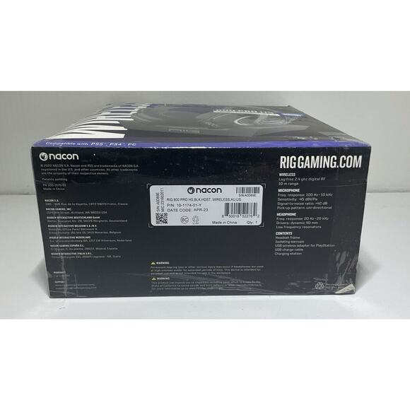 RIG 800 PRO HD Wireless Headset w Base for PC, PS4, PS5 (Black) - Open Box - Picture 4 of 5